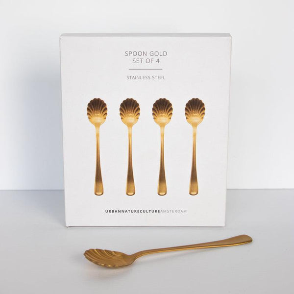 Lepelset goud, set van 4 in gift pack