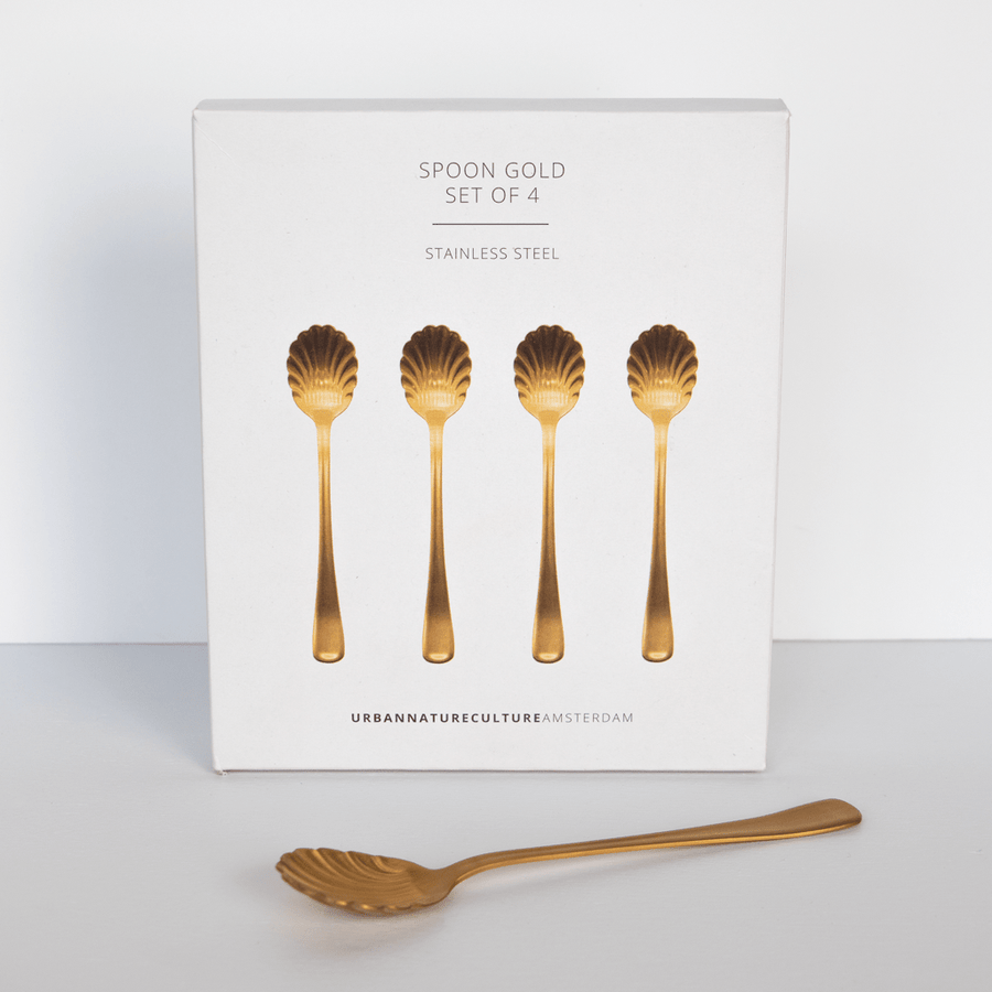 Lepelset goud, set van 4 in gift pack