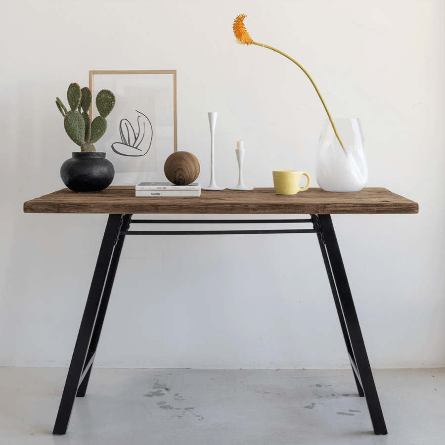 Office desk reclaimed wood and Acacia