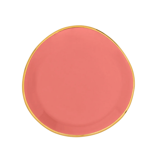 Good Morning bord Ø9 cm - Burnt Coral - Set van 4