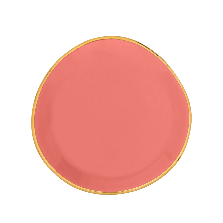 Good Morning bord Ø9 cm - Burnt Coral - Set van 4