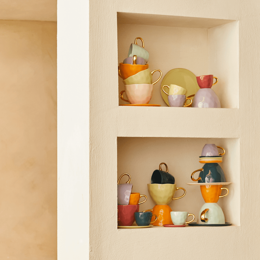 Good Morning bord Ø17 cm - Celadon - Set van 4