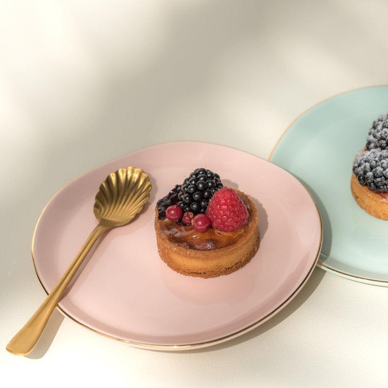 Good Morning bord Ø17 cm - Old Pink - Set van 4