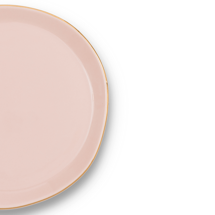 Good Morning bord Ø17 cm - Old Pink - Set van 4