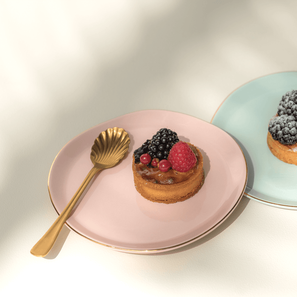 Good Morning bord Ø17 cm - Old Pink - Set van 4
