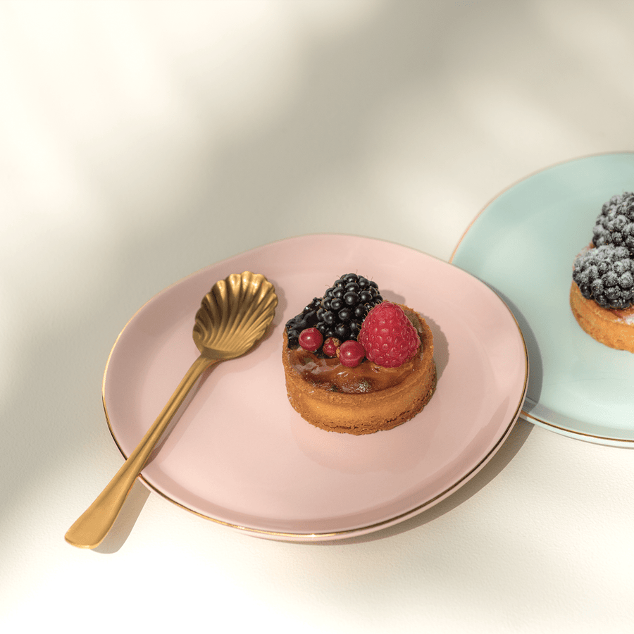 Good Morning bord Ø17 cm - Old Pink - Set van 4
