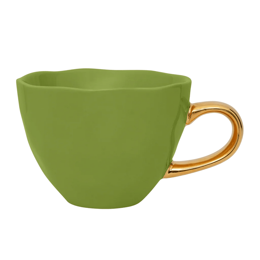Good Morning kop Cappuccino / Tea Ø11 cm - Ever Green Sprig - Set van 4