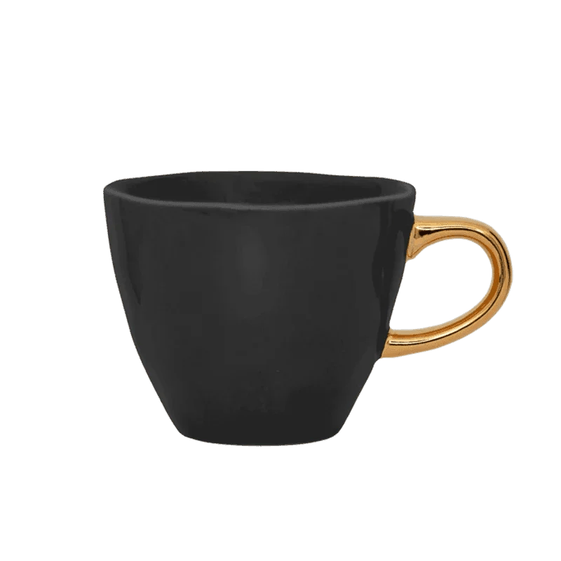 Good Morning kop Coffee Ø8 cm - Black - Set van 4