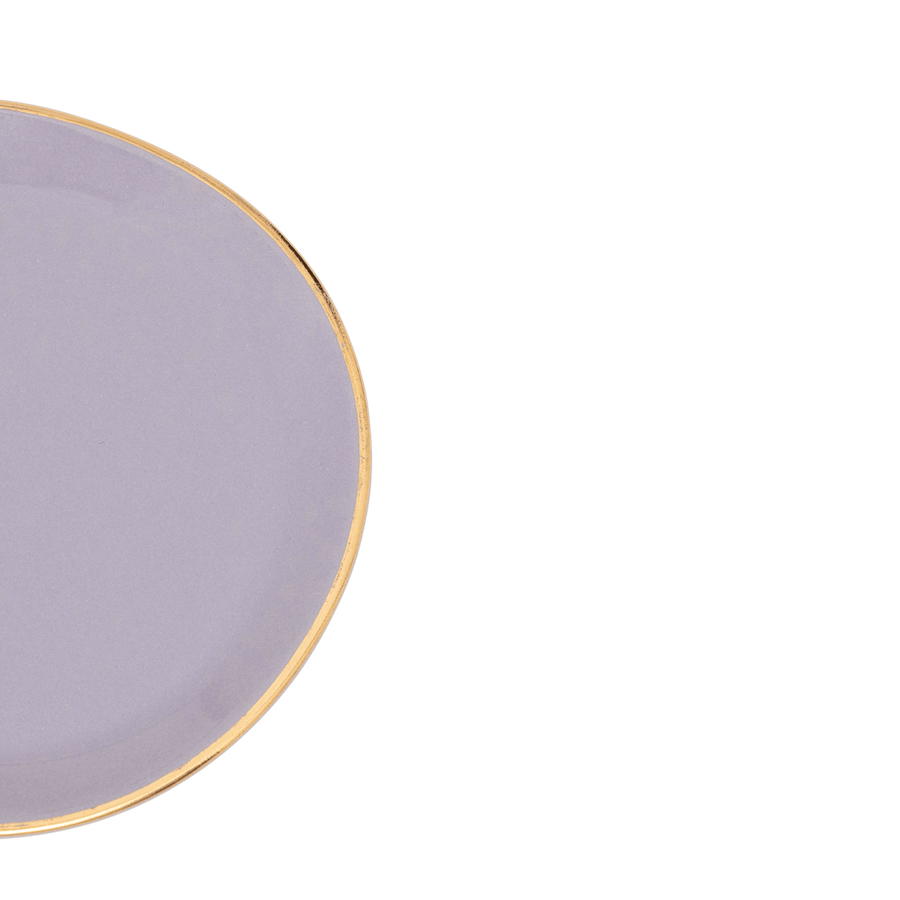 Good Morning bord Ø9 cm - Lila - Set van 4