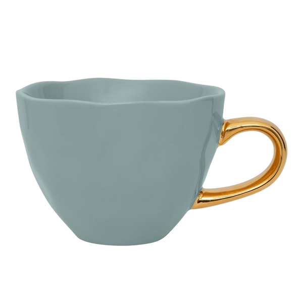 Good Morning Kop Cappuccino/Tea and bord Papaya/slate, set van 4, in gift pack