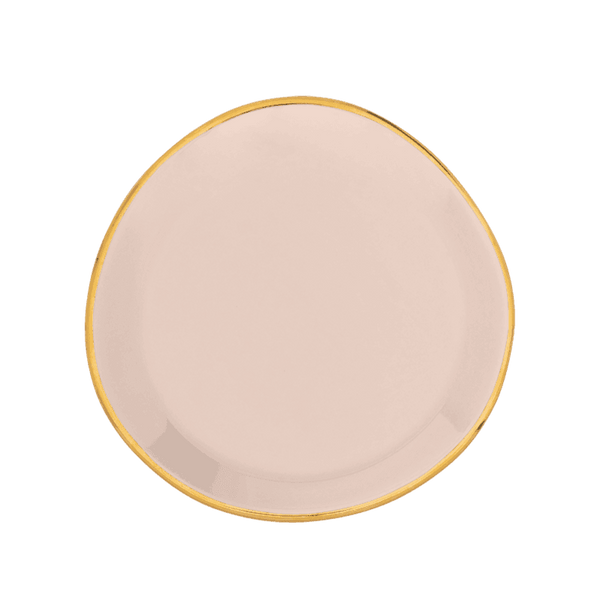 Good Morning bord Ø9 cm - Old Pink - Set van 4