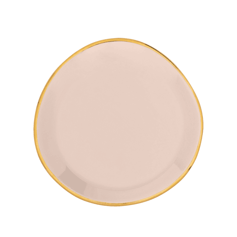 Good Morning bord Ø9 cm - Old Pink - Set van 4