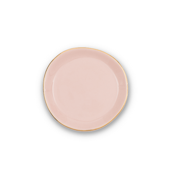 Good Morning bord Ø9 cm - Old Pink - Set van 4