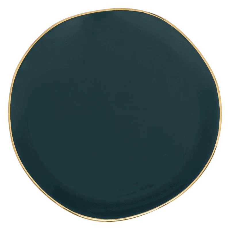 Good Morning bord Ø17 cm - Blue Green - Set van 4