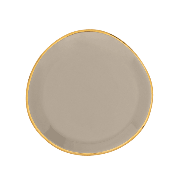 Good Morning bord Ø9 cm - Gray Morn - Set van 4