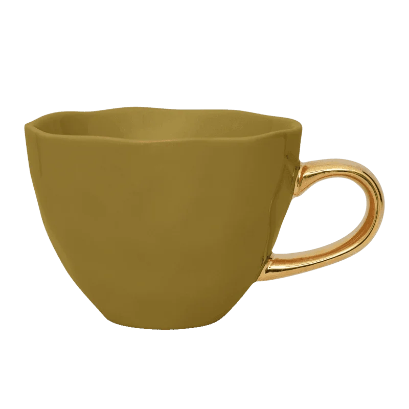 Good Morning kop Cappuccino / Tea Ø11 cm - Amber Green - Set van 4