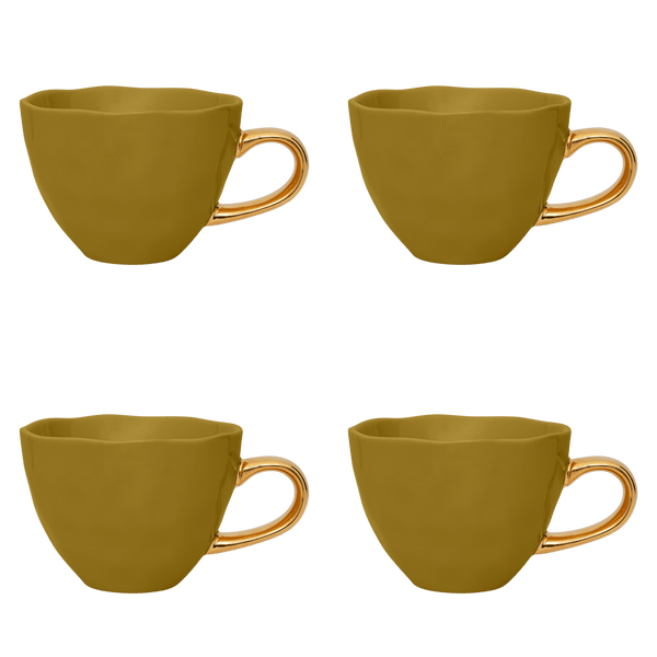 Good Morning kop Cappuccino / Tea Ø11 cm - Amber Green - Set van 4