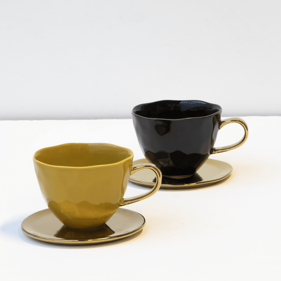 Good Morning kop Cappuccino / Tea Ø11 cm - Amber Green - Set van 4