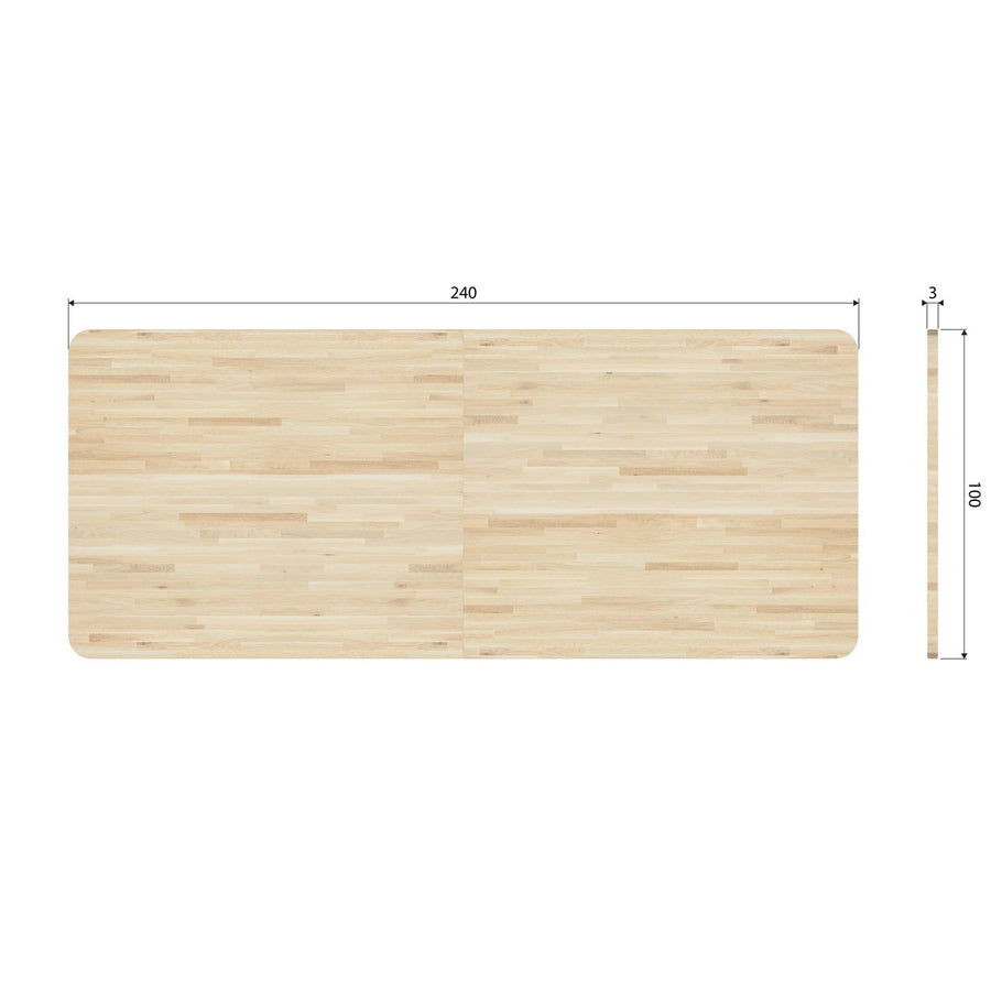 TABLO XL TAFELBLAD EIKEN NATUREL CURVED 240X100 CM [fsc]