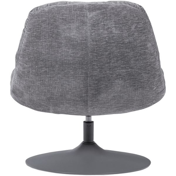 ELVI DRAAIFAUTEUIL CHENILLE STRUCTUUR LICHTGRIJS