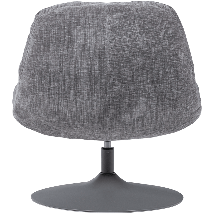 ELVI DRAAIFAUTEUIL CHENILLE STRUCTUUR LICHTGRIJS