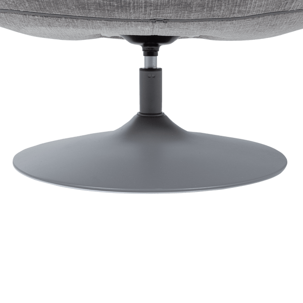 ELVI DRAAIFAUTEUIL CHENILLE STRUCTUUR LICHTGRIJS