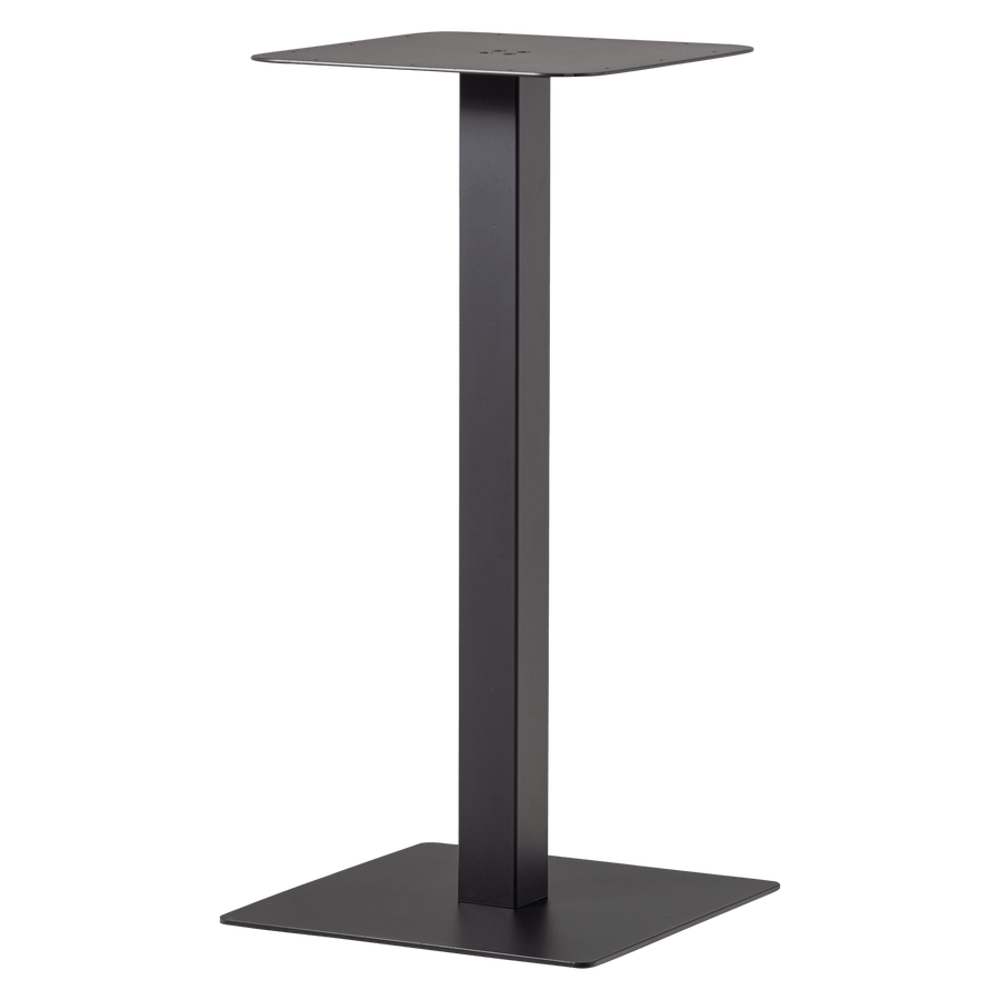 BISTRO VIERKANTE BARTAFEL POOT METAAL ZWART 105X50X50 CM