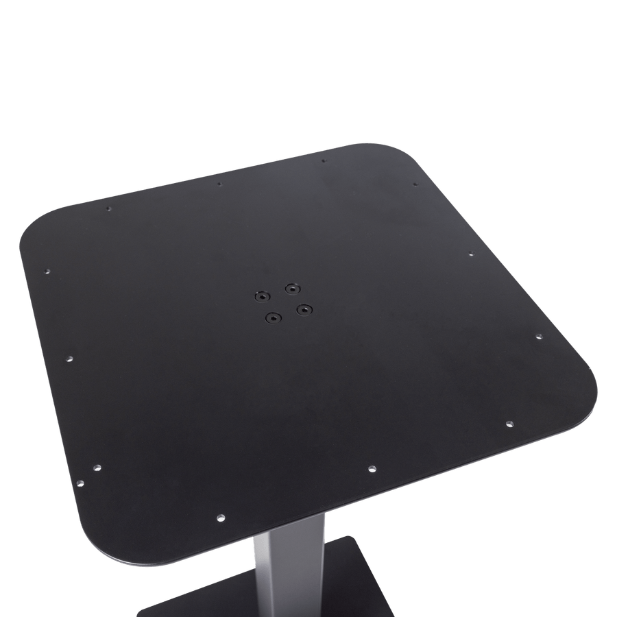 BISTRO VIERKANTE BARTAFEL POOT METAAL ZWART 105X50X50 CM