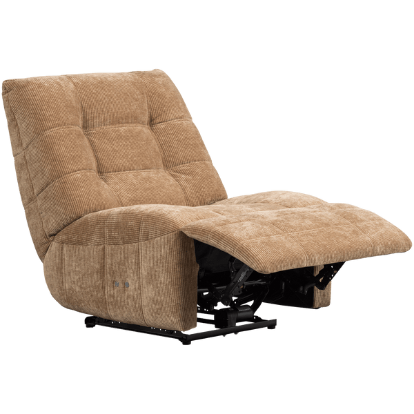 HEIN RELAXFAUTEUIL ELEKTRISCH GEWEVEN RIB LICHTBRUIN