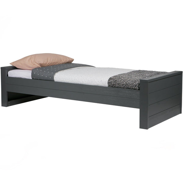 DENNIS BED 90X200 CM GRENEN STEEL GREY GEBORSTELD [fsc]