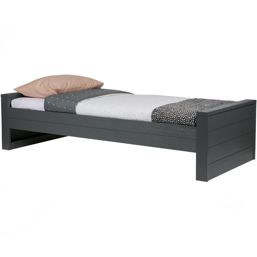 DENNIS BED 90X200 CM GRENEN STEEL GREY GEBORSTELD [fsc]