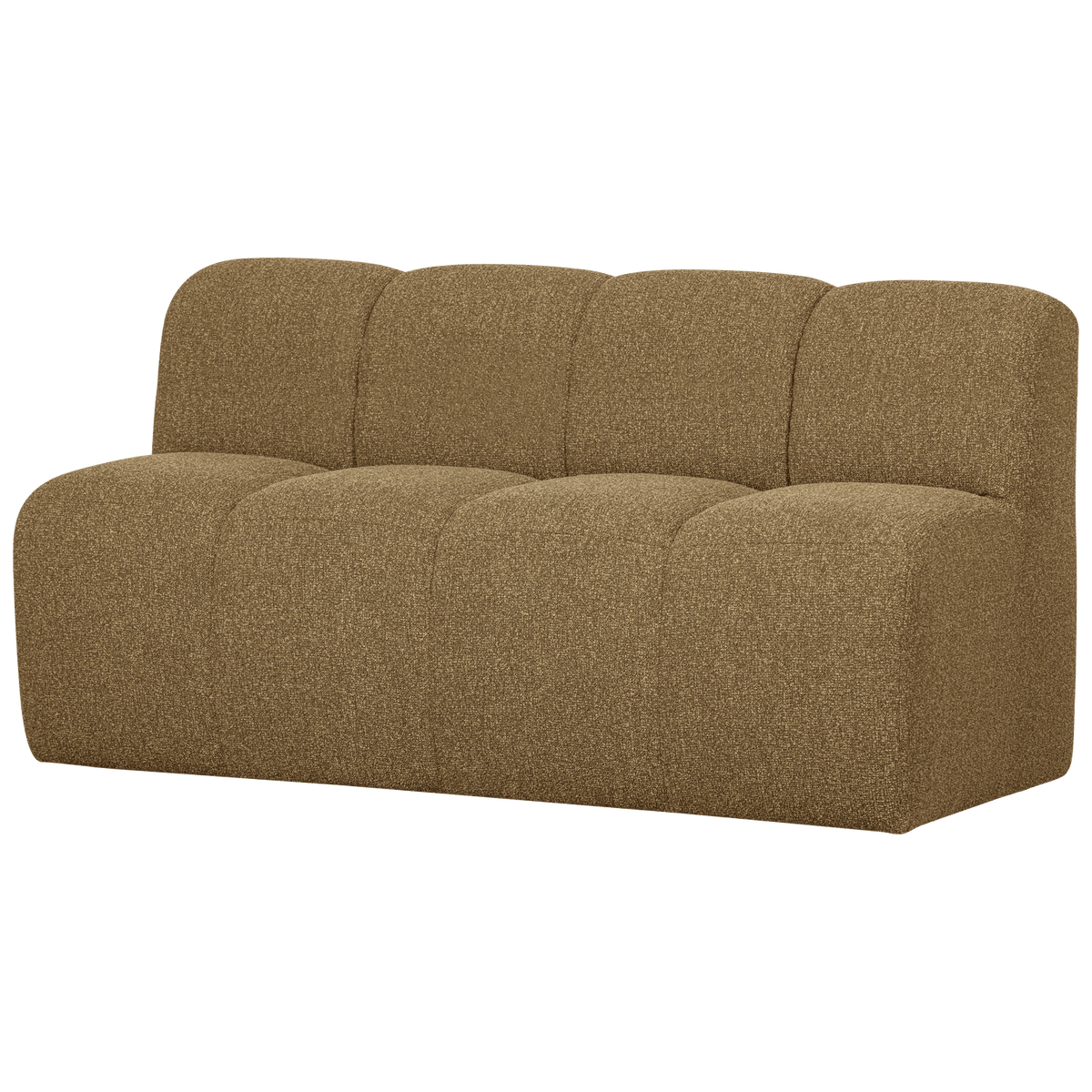 MOJO EETBANK 164 CM RUGLEUNING BOUCLE GEEL/BRUIN MELANGE