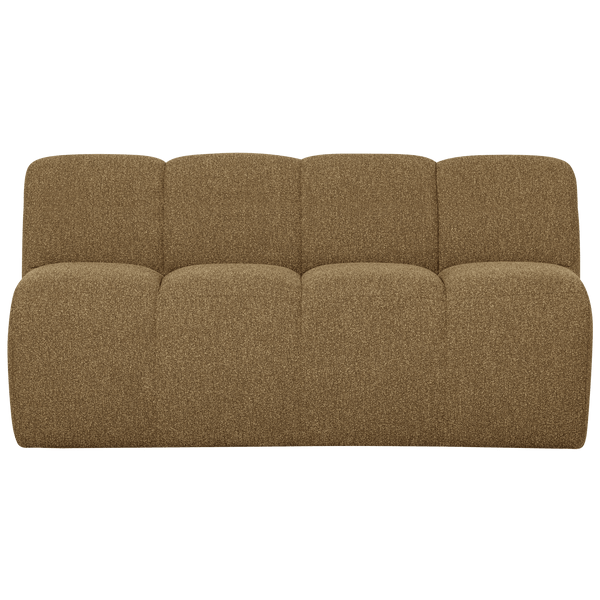 MOJO EETBANK 164 CM RUGLEUNING BOUCLE GEEL/BRUIN MELANGE