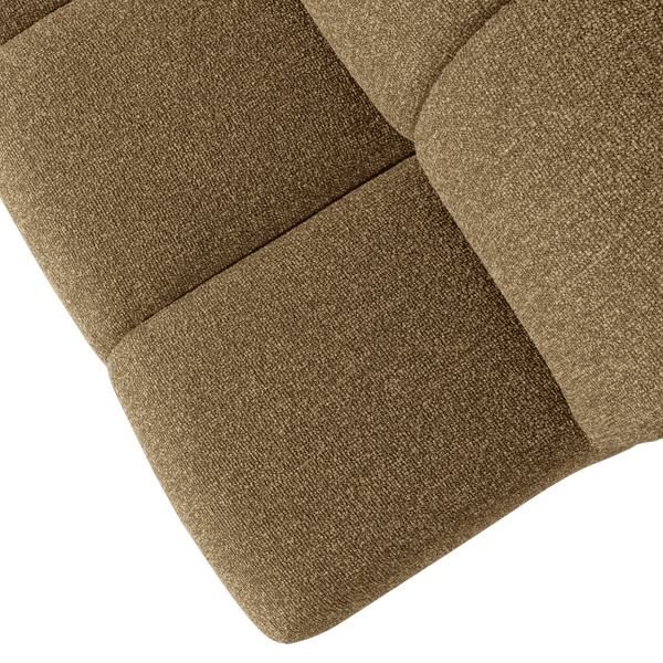 MOJO EETBANK 164 CM RUGLEUNING BOUCLE GEEL/BRUIN MELANGE