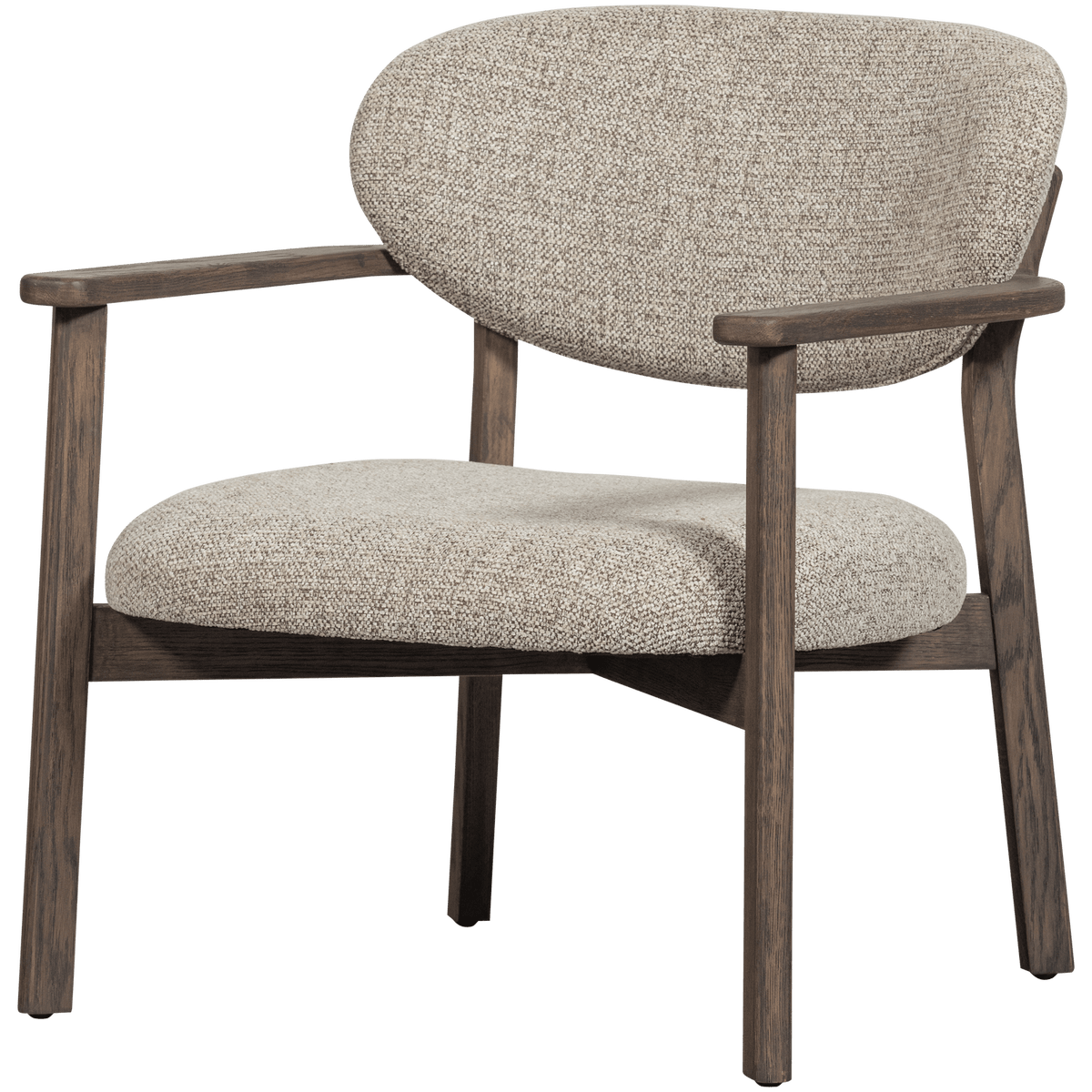 UDAR FAUTEUIL NATUREL MET HOUTEN FRAME BRUIN