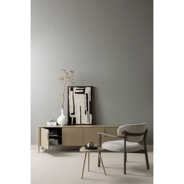 UDAR FAUTEUIL NATUREL MET HOUTEN FRAME BRUIN