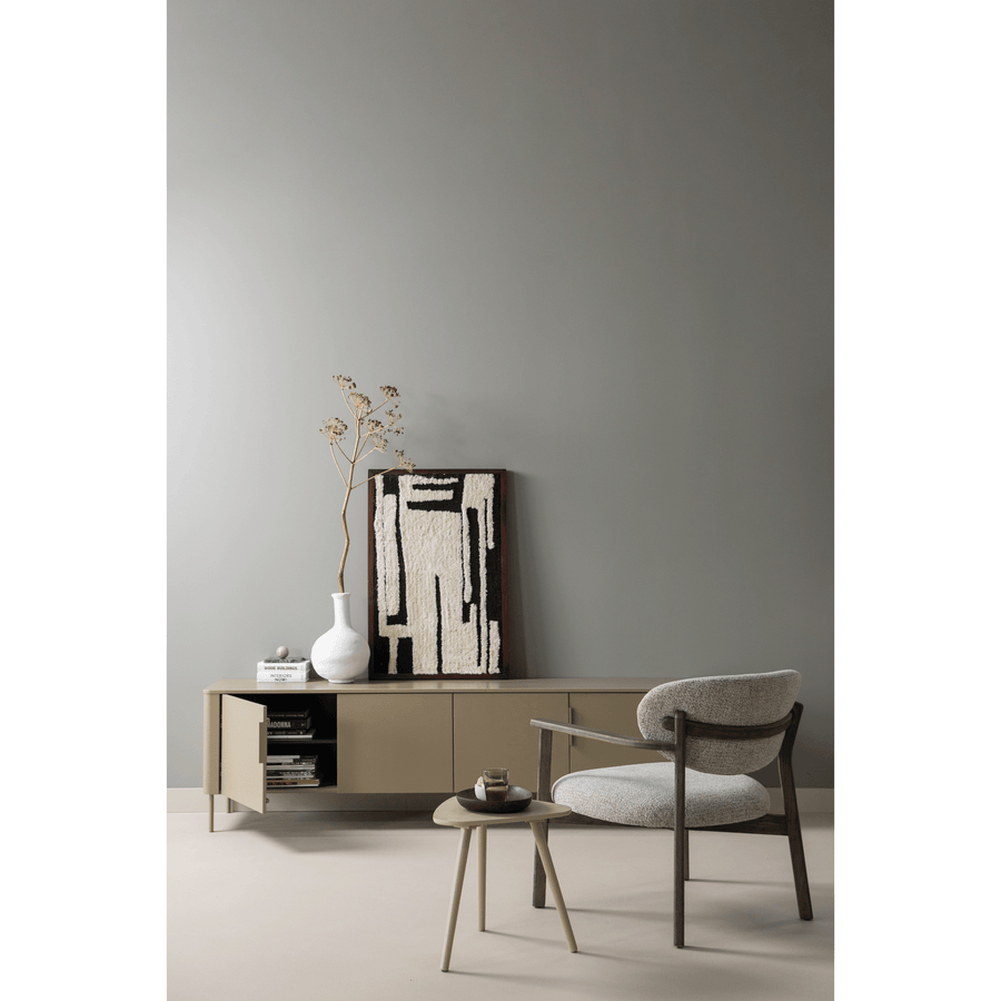 UDAR FAUTEUIL NATUREL MET HOUTEN FRAME BRUIN