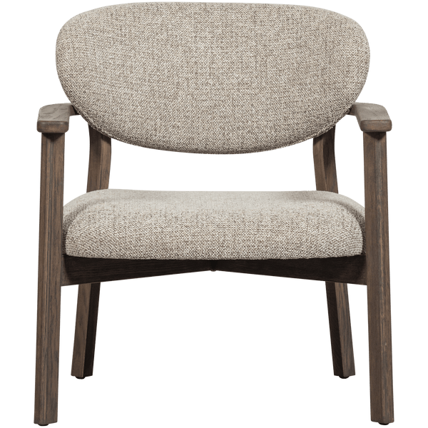 UDAR FAUTEUIL NATUREL MET HOUTEN FRAME BRUIN