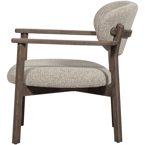 UDAR FAUTEUIL NATUREL MET HOUTEN FRAME BRUIN
