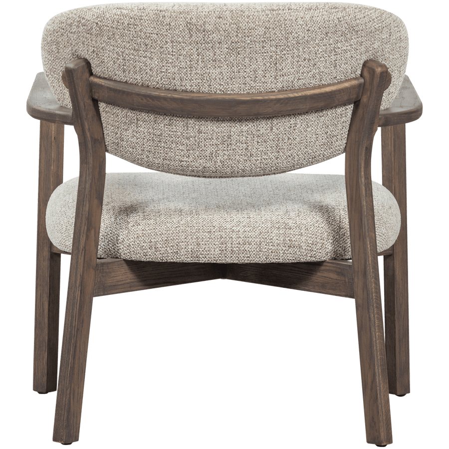 UDAR FAUTEUIL NATUREL MET HOUTEN FRAME BRUIN