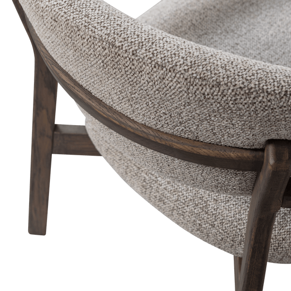 UDAR FAUTEUIL NATUREL MET HOUTEN FRAME BRUIN