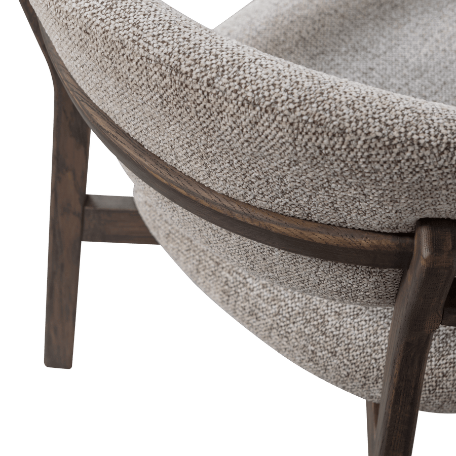 UDAR FAUTEUIL NATUREL MET HOUTEN FRAME BRUIN