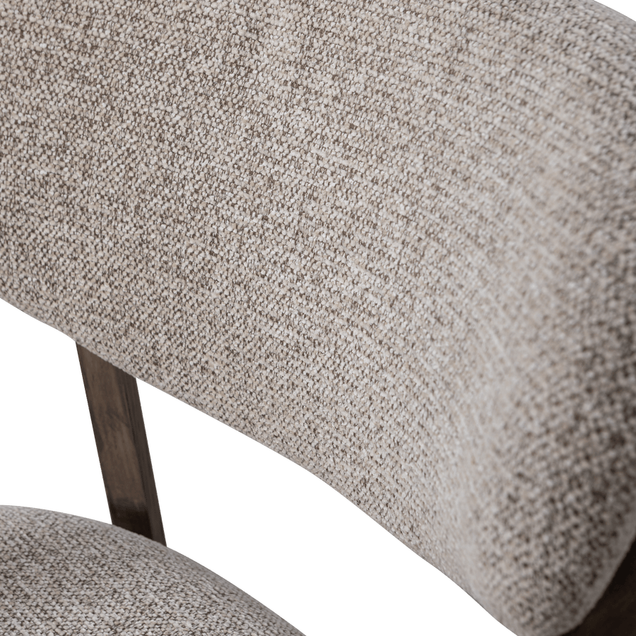 UDAR FAUTEUIL NATUREL MET HOUTEN FRAME BRUIN