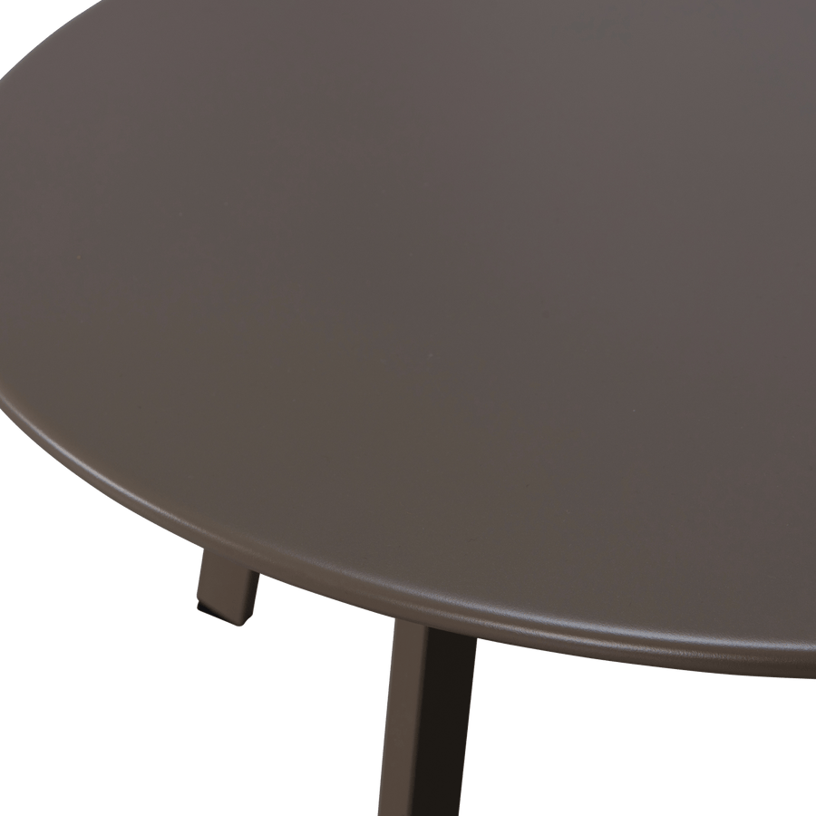FER TUIN BIJZETTAFEL O70 CM METAAL DONKERBRUIN