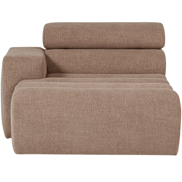 NOVI CHAISE LONGUE ELEMENT ARM LINKS BOUCLE TAUPE