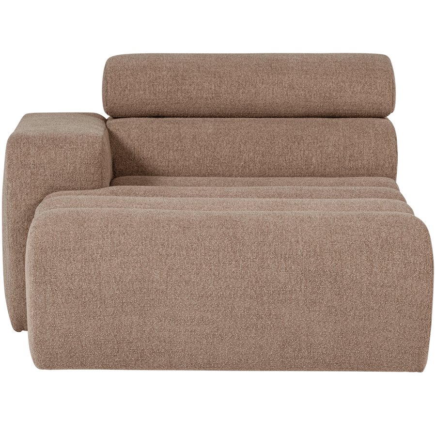 NOVI CHAISE LONGUE ELEMENT ARM LINKS BOUCLE TAUPE
