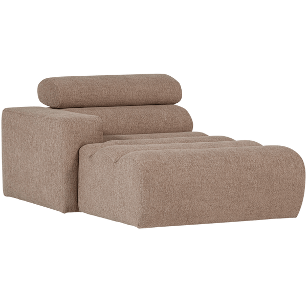 NOVI CHAISE LONGUE ELEMENT ARM LINKS BOUCLE TAUPE