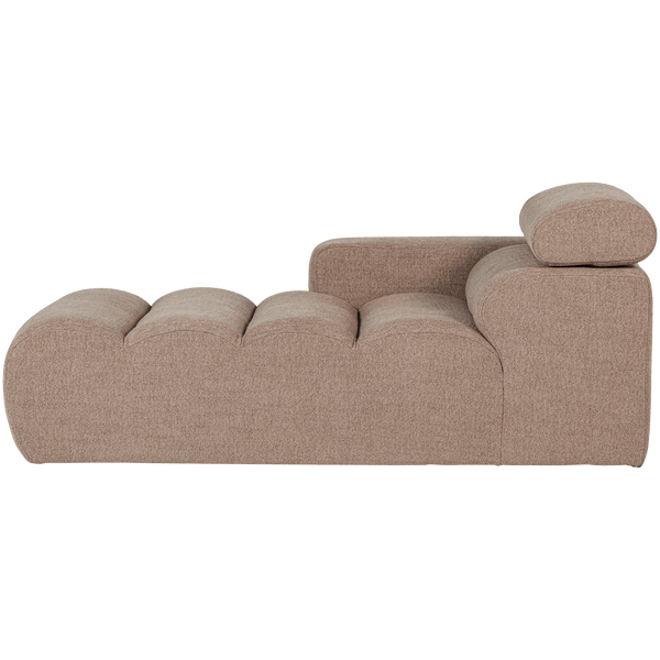 NOVI CHAISE LONGUE ELEMENT ARM LINKS BOUCLE TAUPE