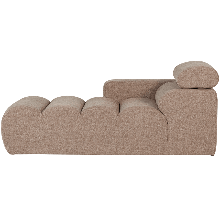 NOVI CHAISE LONGUE ELEMENT ARM LINKS BOUCLE TAUPE
