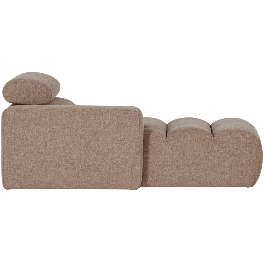 NOVI CHAISE LONGUE ELEMENT ARM LINKS BOUCLE TAUPE